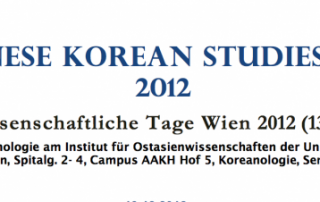 Wiener Koreawissenschaftliche Tage 2012