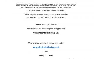 versuchspersonen gesucht